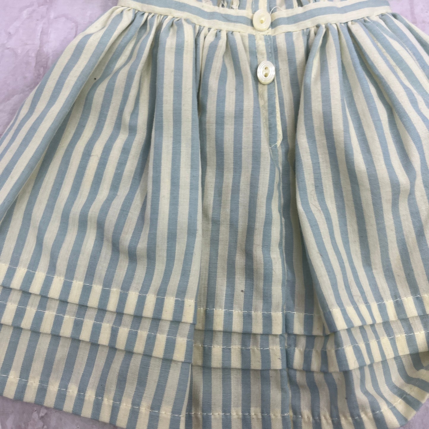 Kirsten's Summer Story Blue Striped Dress & Hat Kirsten American Girl Complete