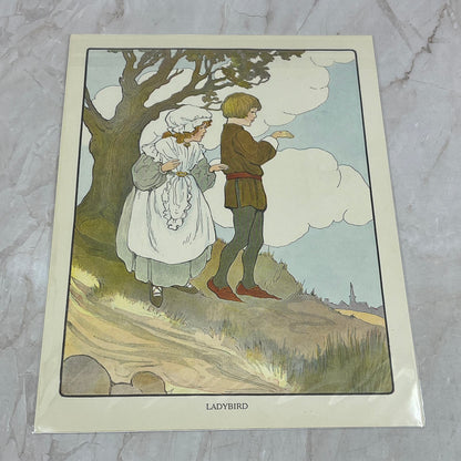 Ladybird Mother Goose Nursery Rhyme Vintage Print Blanche Fisher Wright FL6-9