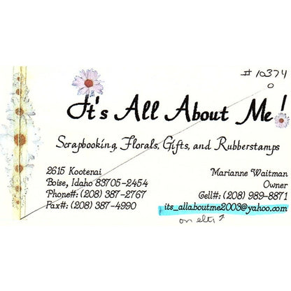 It's All About Me Marianne Waitman Boise ID Vintage Business Card SC9-B10