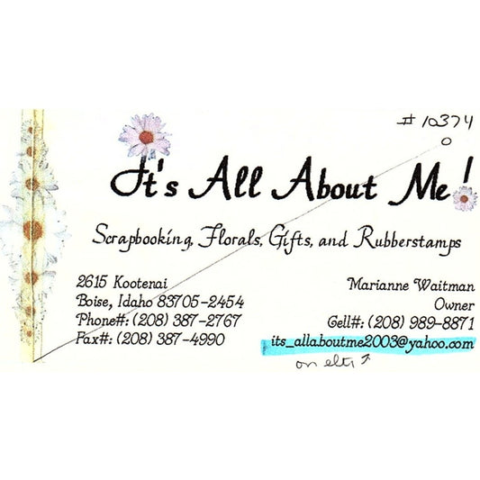 It's All About Me Marianne Waitman Boise ID Vintage Business Card SC9-B10