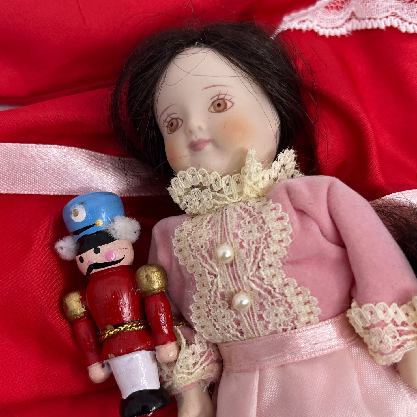 Samantha Pleasant Company American Girl Christmas Dress & Clara Doll