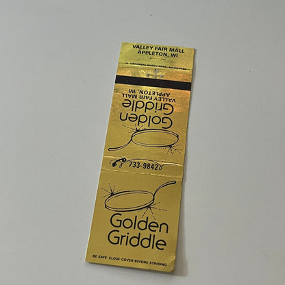 Golden Griddle Restaurant Valley Fair Mall Appleton WI Matchbook Cover TB6-MB2-5