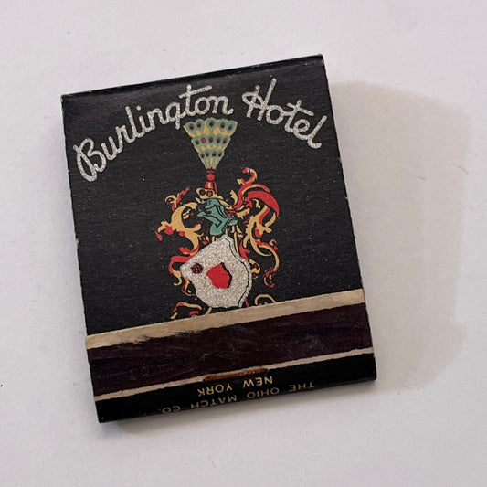 Burlington Hotel Coffee Shop and Lounge Vintage Matchbook Cover TB6-MB1-7