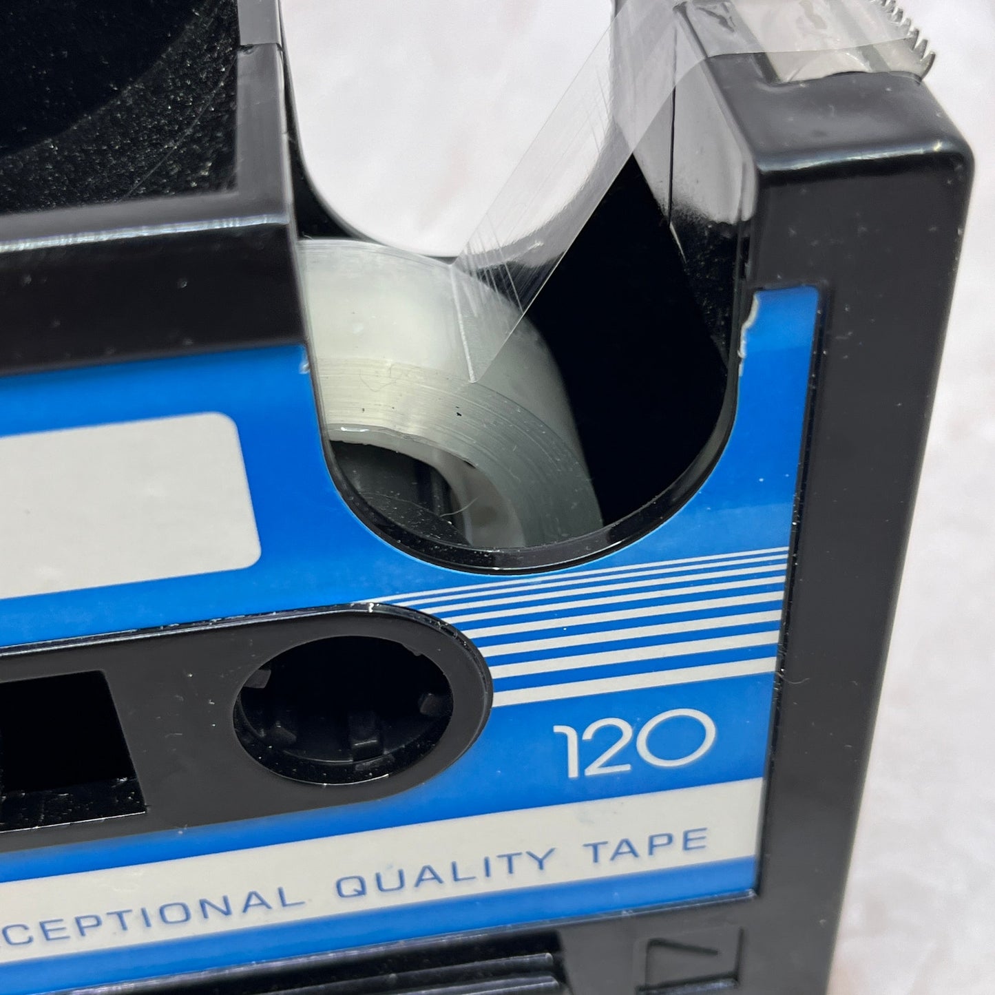 VTG Rewind Desk Tidy Cassette Tape Desktop Pen Pencil Caddy Tape Dispenser TF4