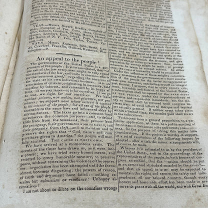 Baltimore Weekly Register Mar 14 1812 - War of 1812 British Navy, Plot AF9-10