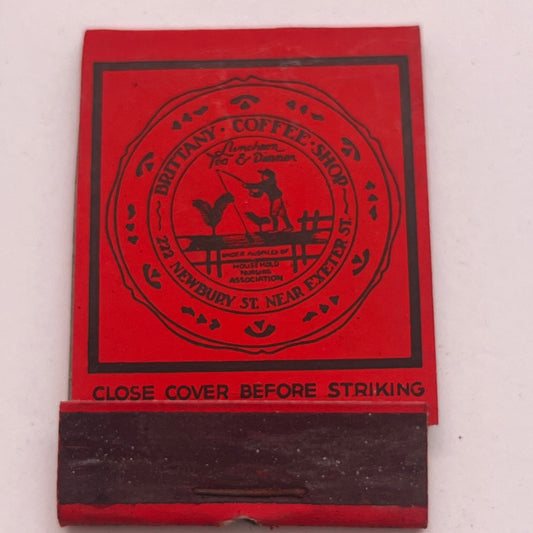 Brittany Coffee Shop 222 Newbury St Boston MA Vintage Matchbook Cover TB8-MB2-9