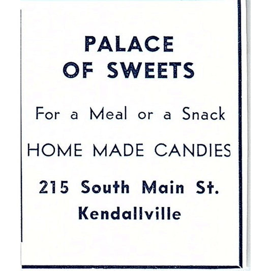 Palace of Sweets 315 So Main St Kendallville Indiana 1964 Ad AG1-S14