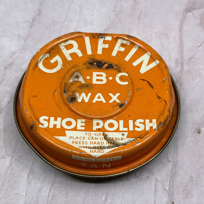 Vintage Griffin ABC Wax Shoe Polish Tin Brooklyn NY SF4