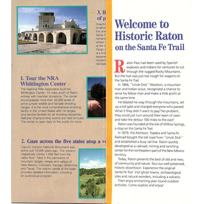 Raton New Mexico NRA Whittington Center Vintage Fold Out Travel Brochure TH2-TB1