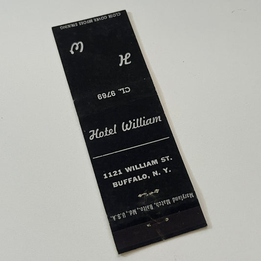 Hotel William Buffalo NY Vintage Matchbook Cover TB6-MB2-1
