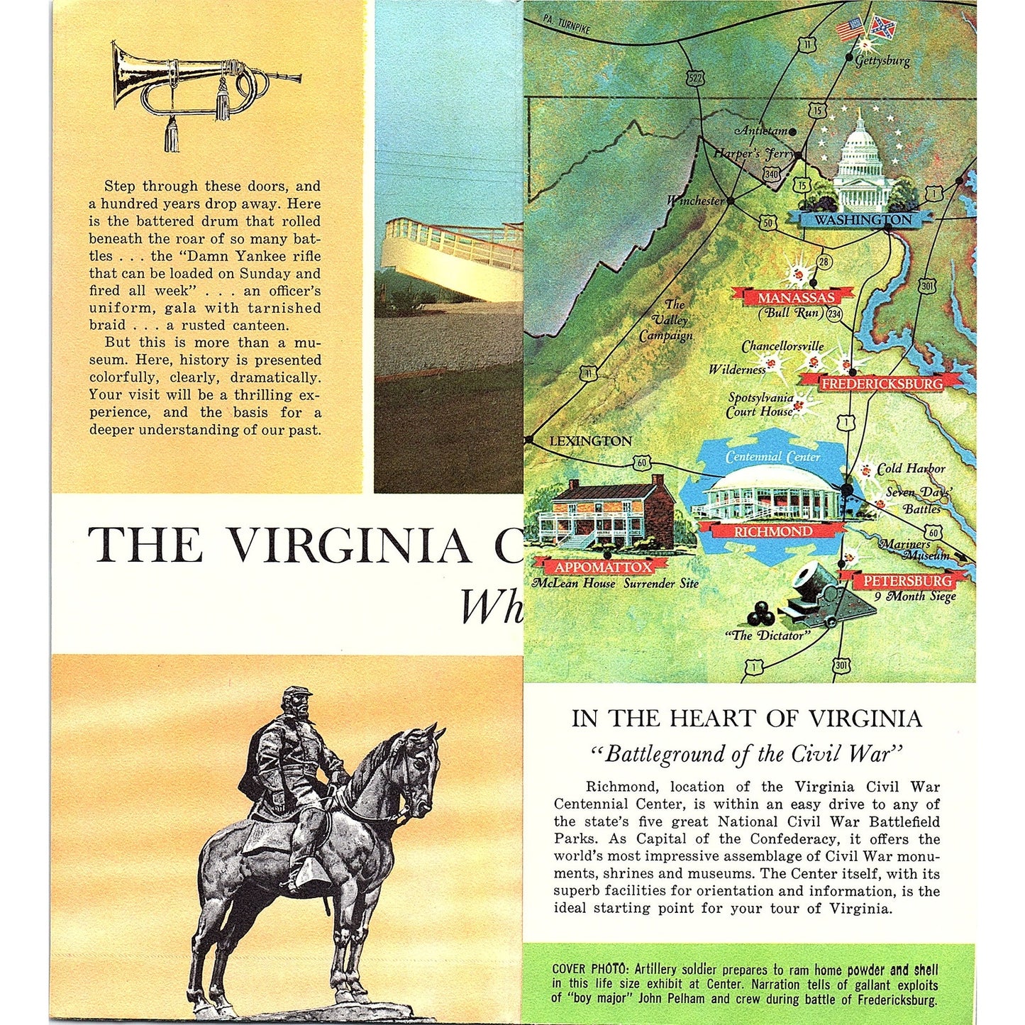 Virginia Civil War Centennial Center Richmond VA Vintage Travel Brochure TH2-TB5