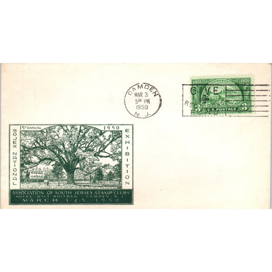 SOJEX 15th Annual Association of South Jersey Stamp Club 1950 Cover TG7-PC1