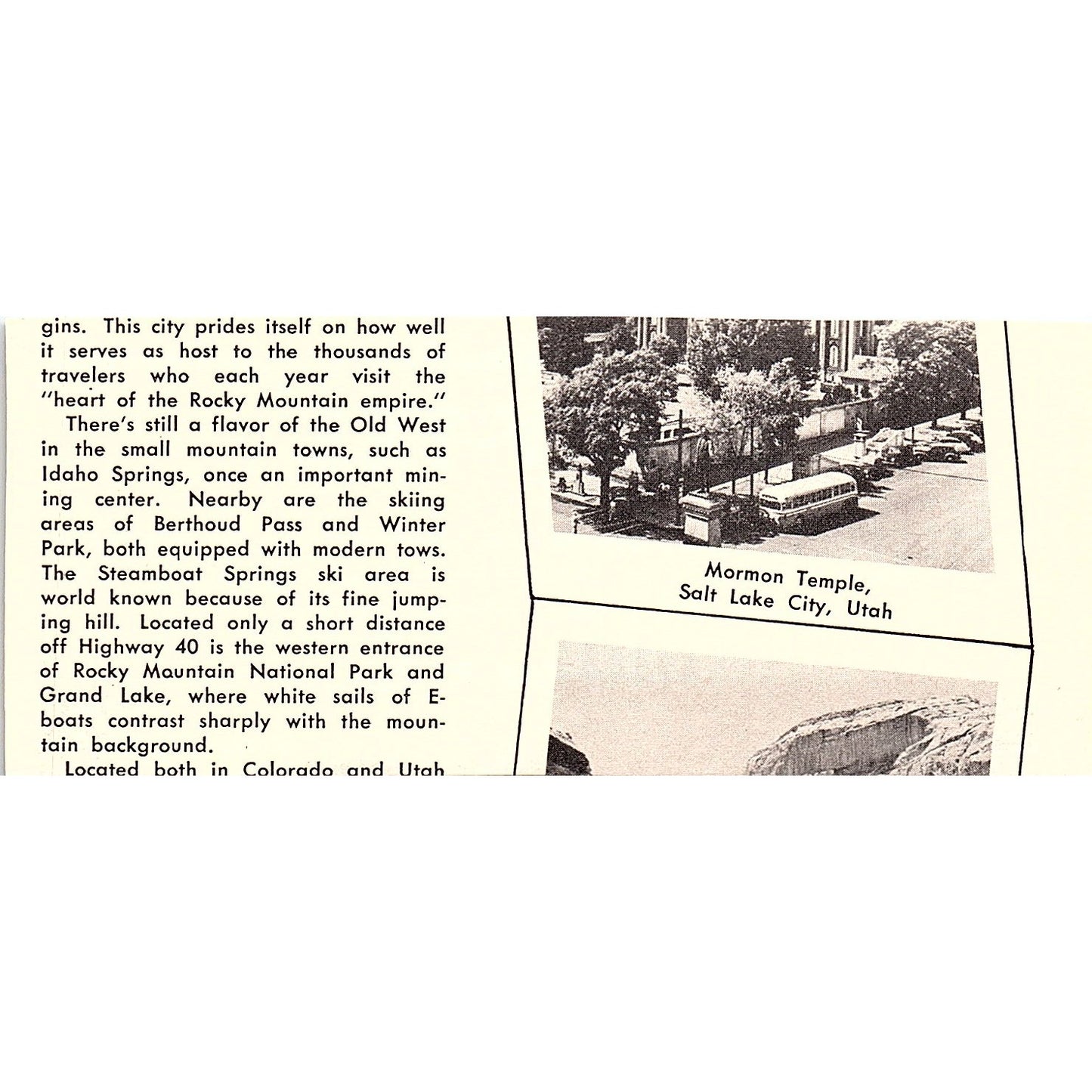 The Sky-Tel Hideaway Park Fraser CO 1958 Ad AG1-M2