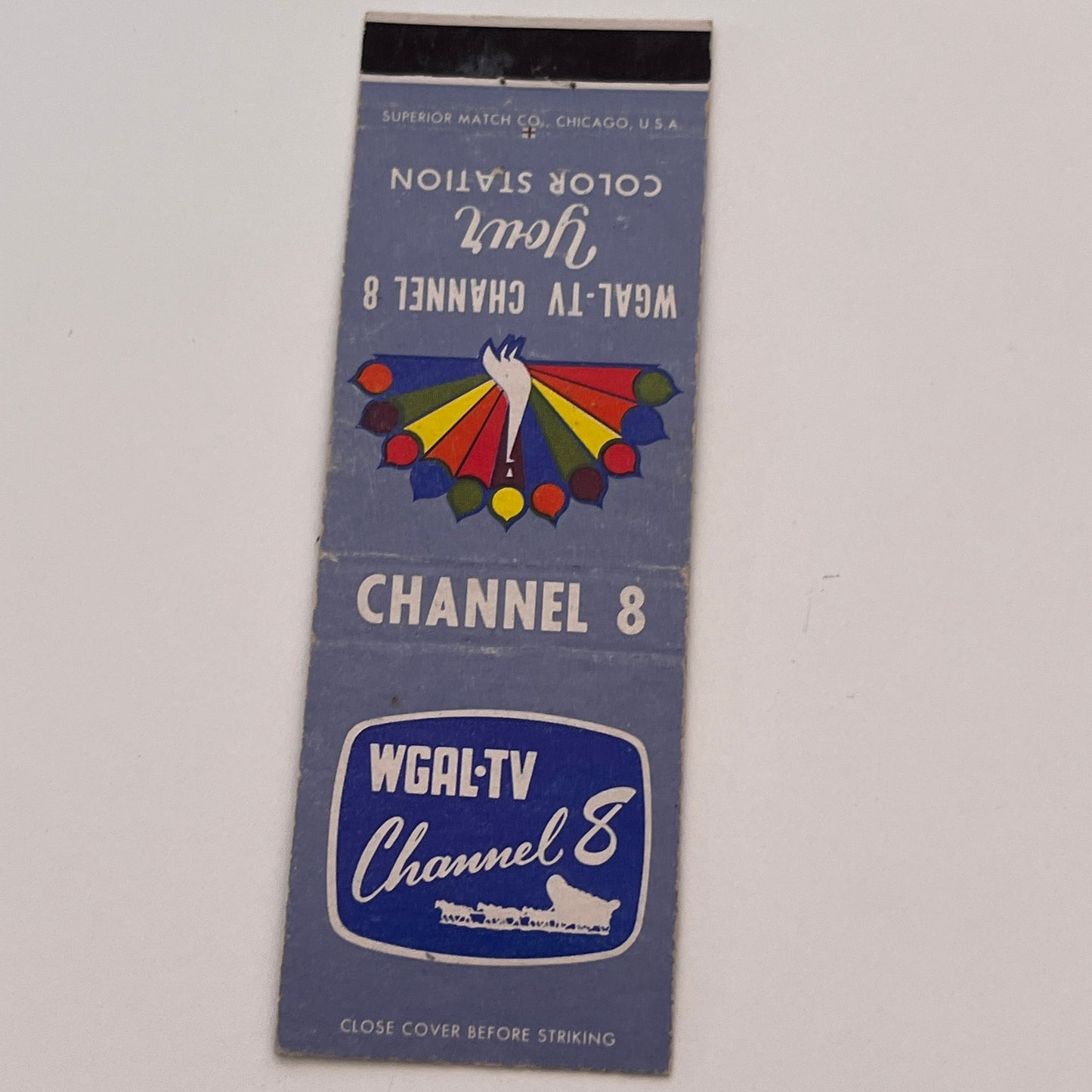 WGAL-TV Channel 8 NBC Vintage Matchbook Cover TB6-MB2-3
