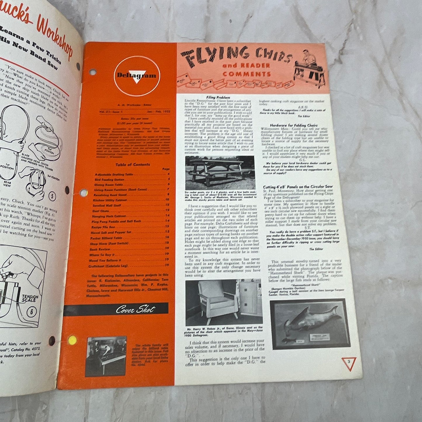 1952 Jan/Feb The Deltagram Newsletter Rockwell Delta Power Tools Woodwork TI9-P3