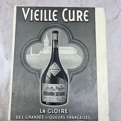 Vielle Cure La Gloire Des Grandes Liqueurs Françaises 9x12 Advertisement FL6-6