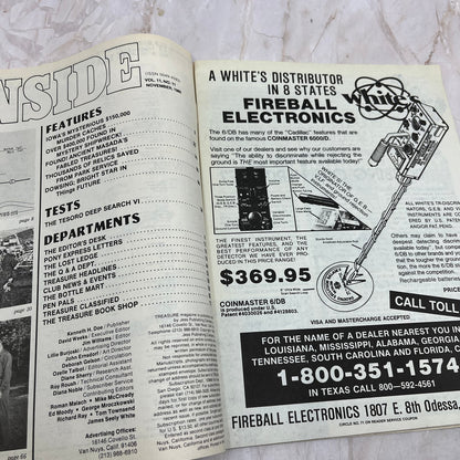 1980 Nov - Treasure Magazine - Treasure Hunting Metal Detecting Gold Coins M10