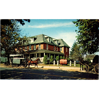 Amish Wagon at Intercourse General Store Pennsylvania Dutch Country Postcard PD7