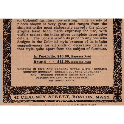 Hispano-Moresque Ware Book Ad A. Van De Put c1905 Victorian Ad AE9-MA3