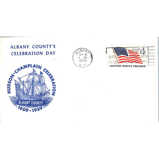 1959 Albany County's Celebration Day Anniversary First Day Postal Cover TI5-PC1