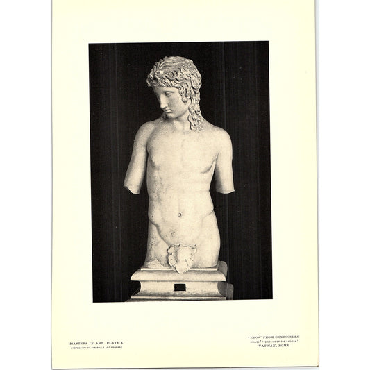 Eros from Centocelle - Praxiteles - 1902 Litho Art Print AF4-9