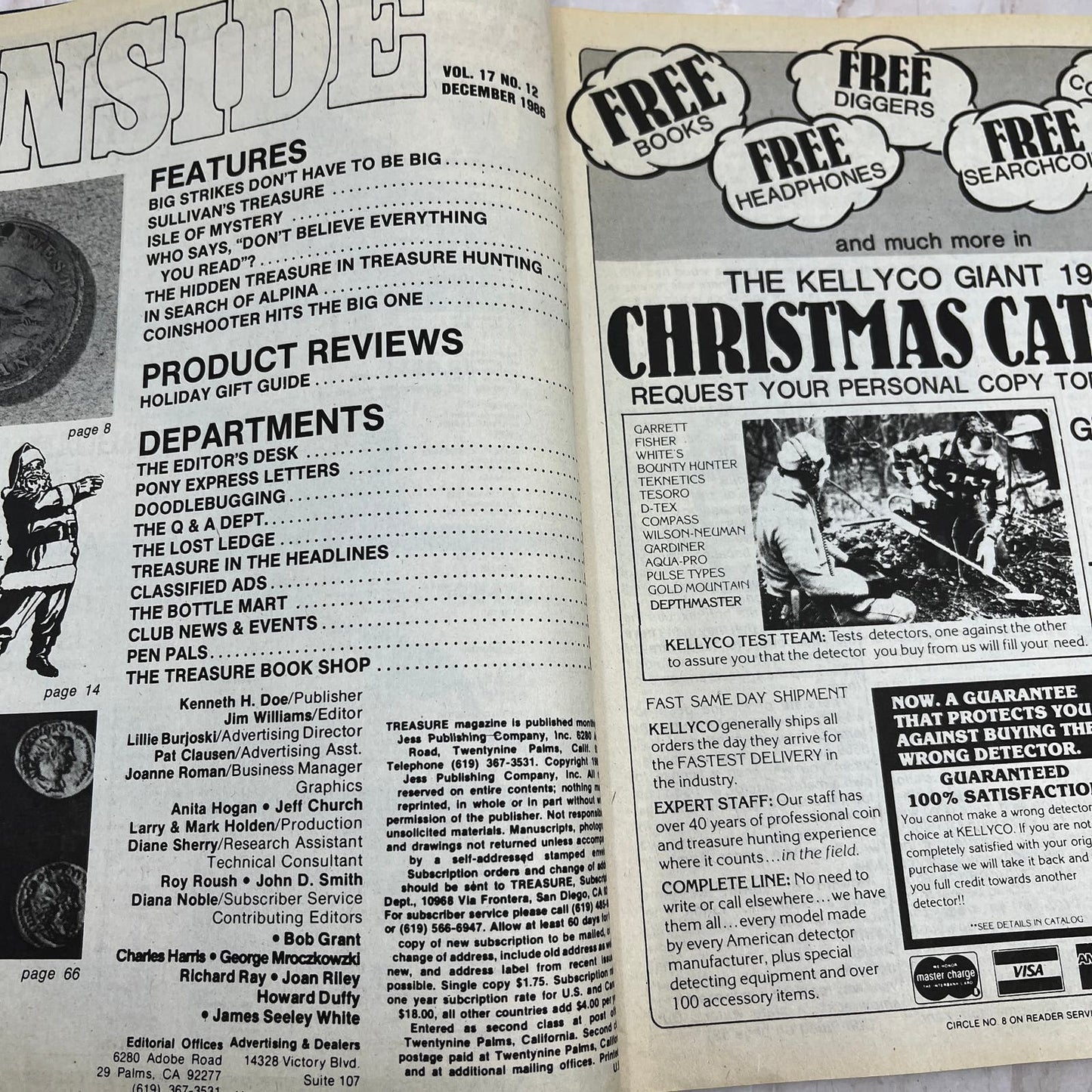 1986 Dec - Treasure Magazine - Treasure Hunting Metal Detecting Gold Coins M10