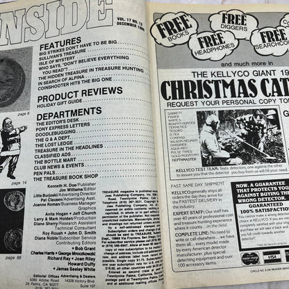 1986 Dec - Treasure Magazine - Treasure Hunting Metal Detecting Gold Coins M10