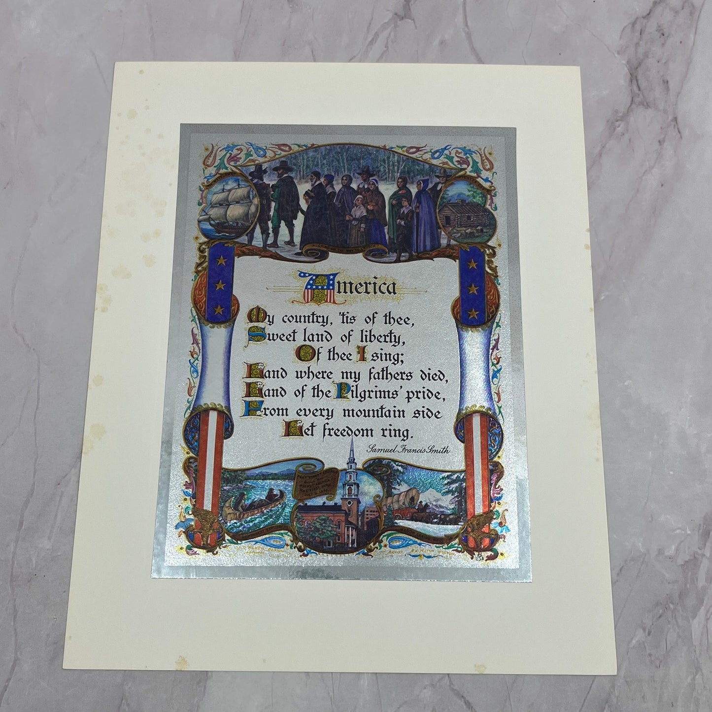 Samuel Francis Smith America A.E. Hilton Vintage Chromatic Foil Etch 8x10" V18