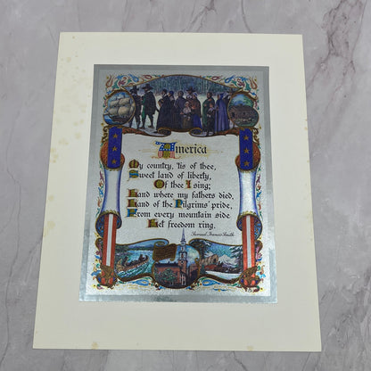 Samuel Francis Smith America A.E. Hilton Vintage Chromatic Foil Etch 8x10" V18