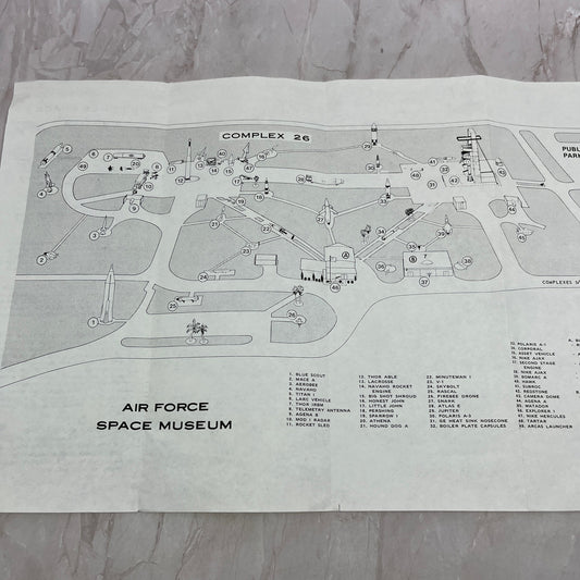 1970s Cape Canaveral Air Force Space Museum Fold Out Map TH9-TM2