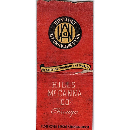 Hills McCanna Co Chicago Vintage Matchbook Cover SF3-Y7