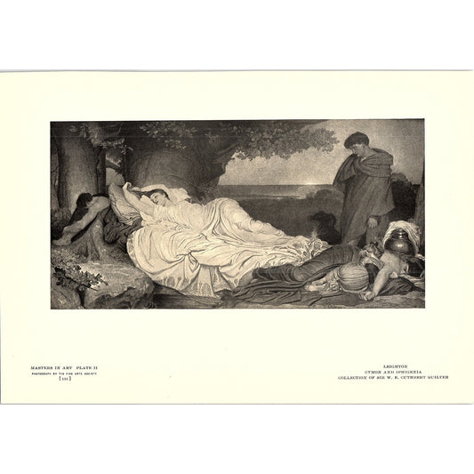 Cymon and Iphigenia - Leighton - 1908 Litho Art Print AF5-4