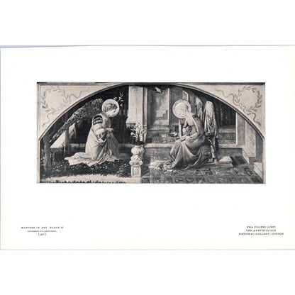 The Annunciation - Fra Filippo Lippi c1905 Art Print D13