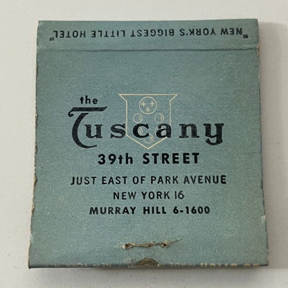 The Tuscany 39th St Murray Hill New York Vintage Matchbook Cover TB8-MB-8