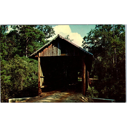 Blakely Coheelee Creek Chattahoochee GA Vintage Covered Bridge Postcard PC12