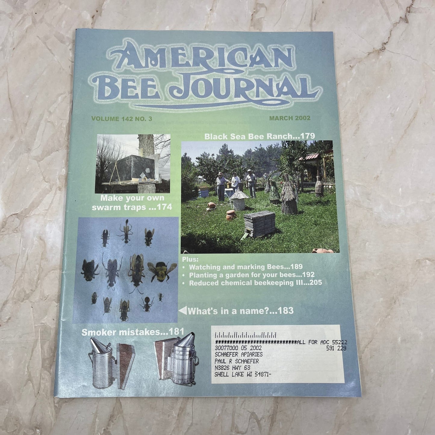 2002 March American Bee Journal Magazine Bees Beekeeping Honey M7