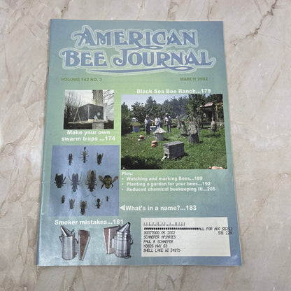 2002 March American Bee Journal Magazine Bees Beekeeping Honey M7