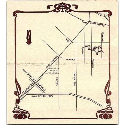 Grace & Peter Grap Antiques Costa Mesa CA Vintage Business Card SE3-B16