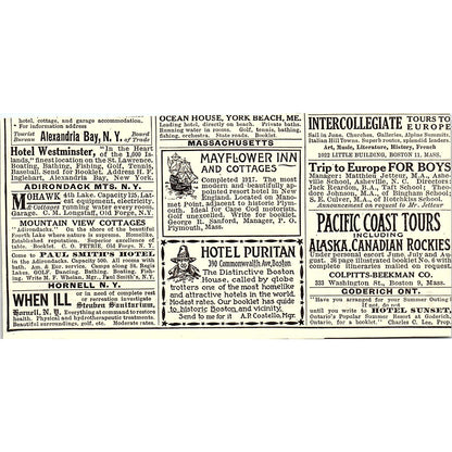 The Searchlight Route Steamers Hudson River Night Line NYC Albany 1920 Ad AF8-H1