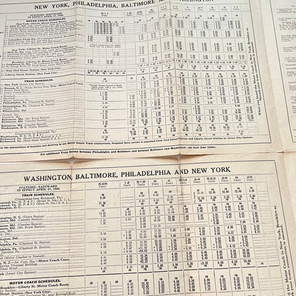 1930 B&O Railroad New York Newark Philadelphia Wilmington Baltimore Timetable B6