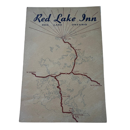 Vintage Red Lake Inn Ontario Drink Menu J17