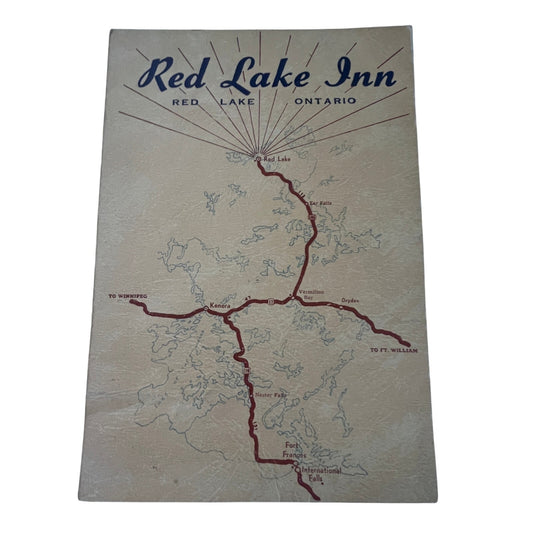 Vintage Red Lake Inn Ontario Drink Menu J17
