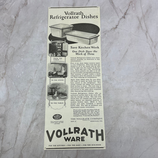 Vollrath Ware for Kitchen Sheboygan WI 1924 Magazine Ad FL6-11