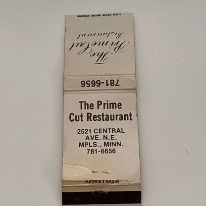 The Prime Cut Restaurant 2521 Central Ave Minneapolis MN Matchbook MB59-1