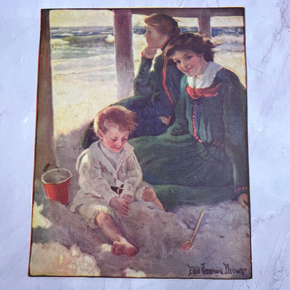 Ethel Pennewill Brown Leach - At the Beach Vintage 9x11" Art Print V21