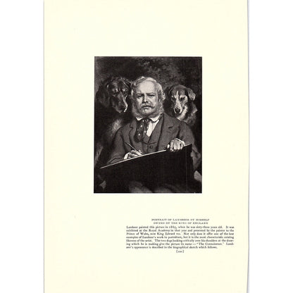 The Hunted Stag - Landseer - 1904 Litho Art Print AF5-2