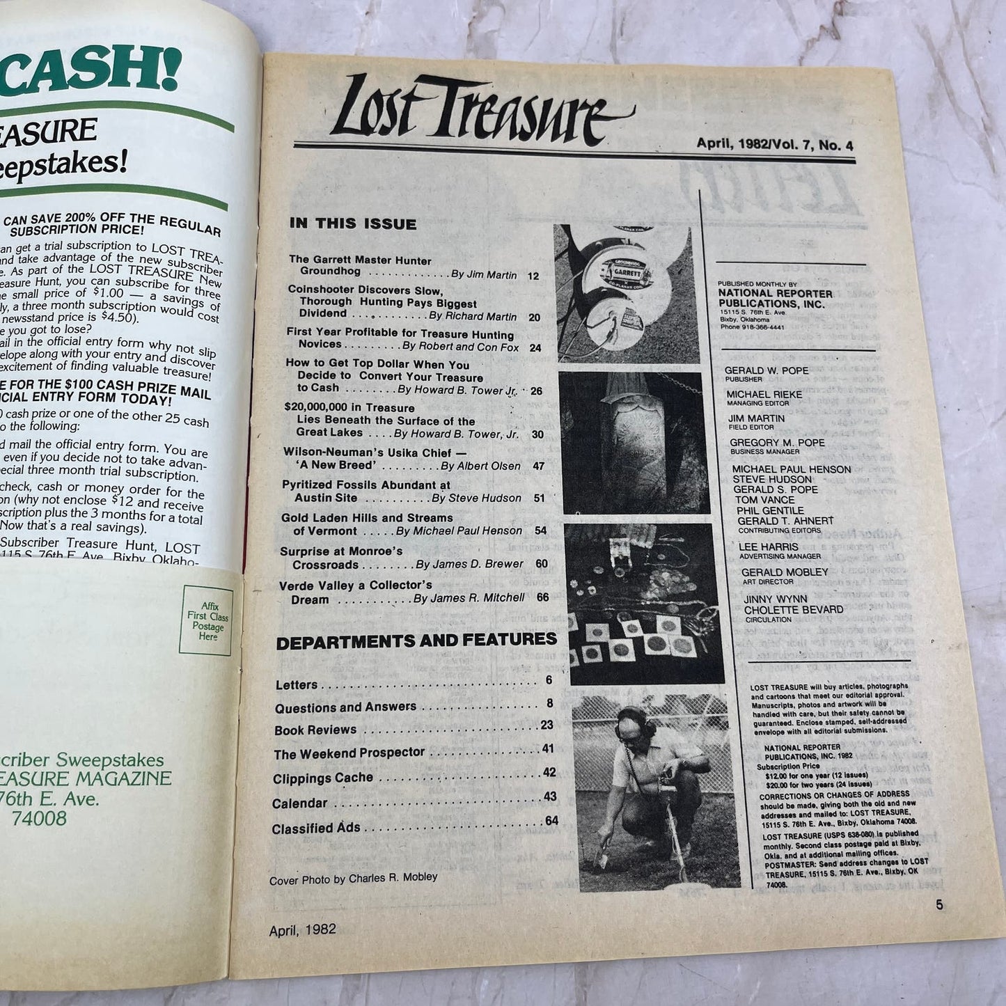 1982 April - Lost Treasure Magazine - Treasure Hunting Gold Prospecting M15