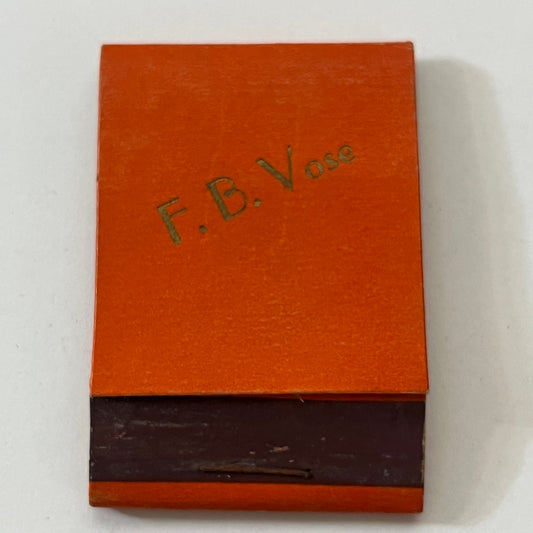 F.B. Vose Monogrammed Vintage Matchbook Cover TB6-MB1-3