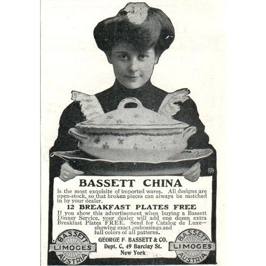 George F. Bassett & Co China New York 1903 Magazine Ad AF2-O4