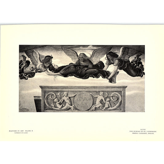 The Burial of St. Catherine - Luini - 1902 Litho Art Print AF4-4